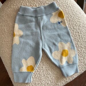 Bobo Choses BABY BIG FLOWER ALL OVER KNITTED PANTS 100% cotton 6M